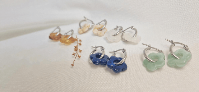 Boucles d'oreilles "Marguerite" - Ivoire